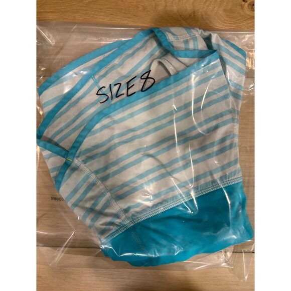 Lululemon Speed Up Short Size 8 Blue White Striped Running Gym Liner Zip Pocket - Picture 12 of 12